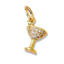 Jeweled Martini Charm - 57107