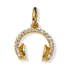 Kittenish Jeweled Headphones Charm - 57110