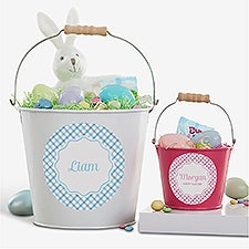 Rainbow Pattern Personalized Treat Bucket - 57196
