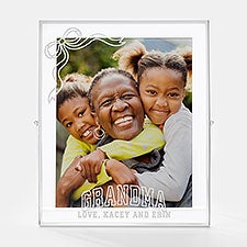 Engraved Silver Floating 8x10 Bow Frame by Jessie James Decker  - 57322