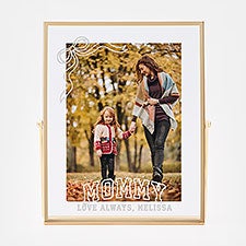 Engraved Gold Floating 5x7 Bow Frame by Jessie James Decker - 57323