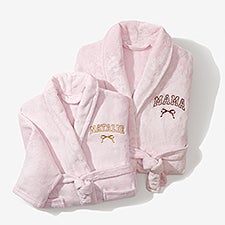 Embroidered Bow Fleece Robe by Jessie James Decker - 57328