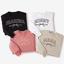 Embroidered Bow Adult Sweatshirt by Jessie James Decker - 57330