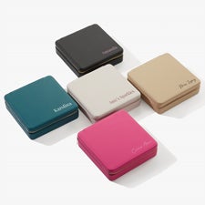 Yours Truly Personalized Leatherette Large Square Jewelry Case  - 57456
