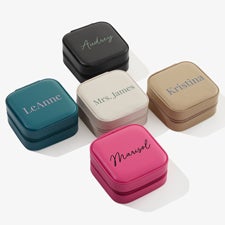 Yours Truly Personalized Small Leatherette Travel Jewelry Case  - 57460