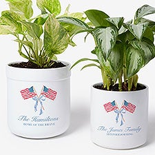 Watercolor Freedom Personalized Outdoor Flower Pots - 57492