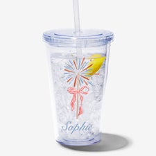 Watercolor Freedom Personalized 17 oz. Acrylic Insulated Tumbler - 57657
