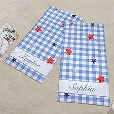 Watercolor Freedom Personalized Beach Towel - 57666