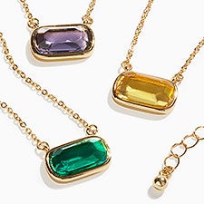 Gold Birthstone Pendant Necklace - 57677