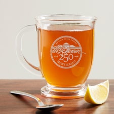 United States 250th Birthday Glass Coffee Mug - 57686