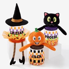 Checker Name Personalized Halloween Candy Jar - 57828