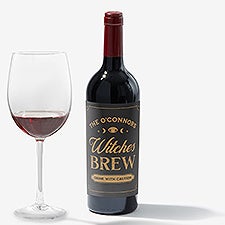 Mystic Coven Personalized Halloween Wine Bottle Label - 57842