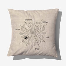 Eerie Ink Spider Web Personalized Throw Pillow - 57875