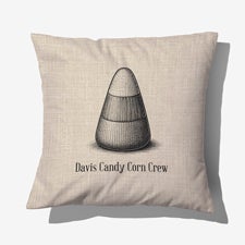 Eerie Ink Candy Corn Personalized Throw Pillow - 57878