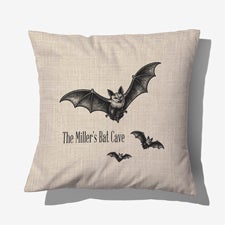 Eerie Ink Bat Personalized Throw Pillow - 57877