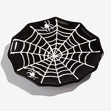 Halloween Ceramic Spider Web Plate - 57888