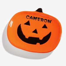 Halloween Personalized Ceramic Jack O' Lantern Plate - 57892