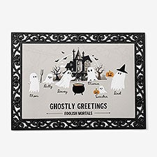 Ghostly Greetings Personalized Doormat - 57940
