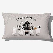 Ghostly Greetings Personalized Throw Pillow - 58150