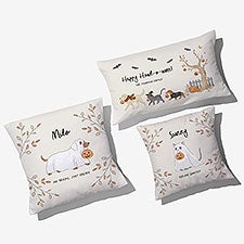 Halloween Paws Personalized Throw Pillows - 58152