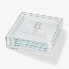 Engraved Glass Coaster Set by Nikki Boyd - 58168