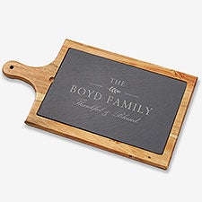 Engraved Slate & Acacia Cheese Board by Nikki Boyd - 58198