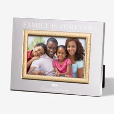 Engraved Silver & Gold Hammered 4x6 Frame by Nikki Boyd - 58206
