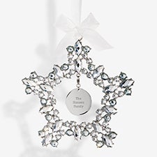 Engraved Jeweled Star Ornament - 58293