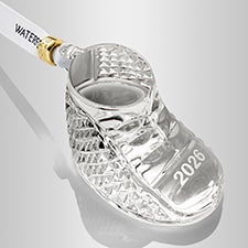 Etched Waterford Baby Bootie Ornament - 58296