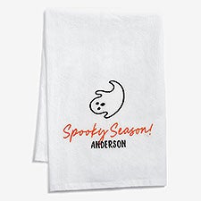 Bright Fright Ghost Embroidered Halloween Tea Towel - 58476