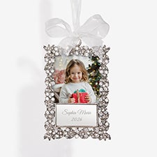 Engraved Jeweled Picture Frame Ornament  - 58601