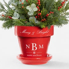 Etched Red Planter by Nikki Boyd - 58620