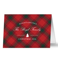 Personalized Tartan Plaid 5x7 Holiday Card by Nikki Boyd - 58624