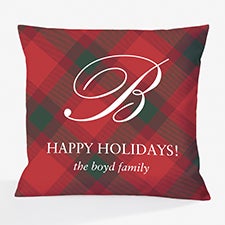 Personalized Tartan Outdoor Throw Pillow by Nikki Boyd - 58696