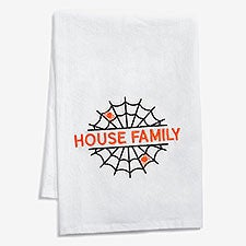 Halloween Spider Web Embroidered Tea Towel - 58699