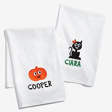 Halloween Character Embroidered Tea Towel - 58700