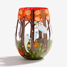 Lolita Peek-A-Booz Stemless Painted Wine Glass - 58729