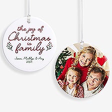 Joy of Family Personalized Christmas Ornament - 58766