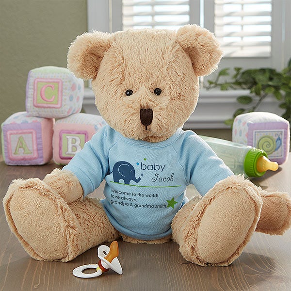 Personalized Plush Baby Teddy Bears - 13450