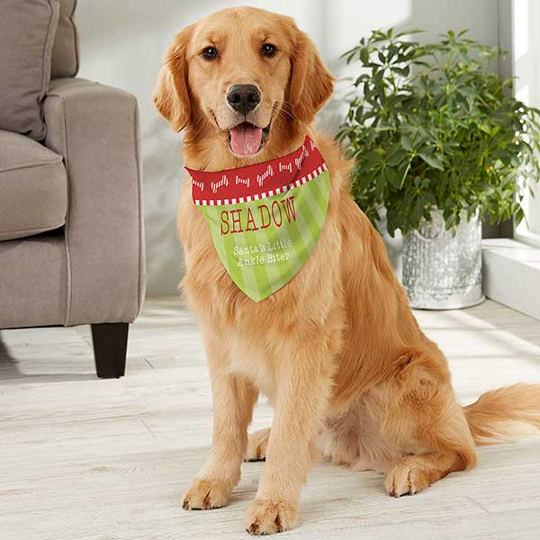 Personalized Dog Christmas Bandanas - Santa's Helper - 13462