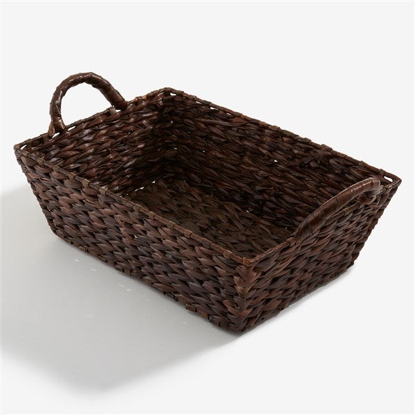 Mahogany Wicker Storage Basket - 14297