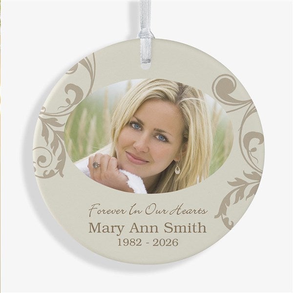 Personalized Photo Memorial Christmas Ornament - In Loving Memory - 2-Sided - 15250