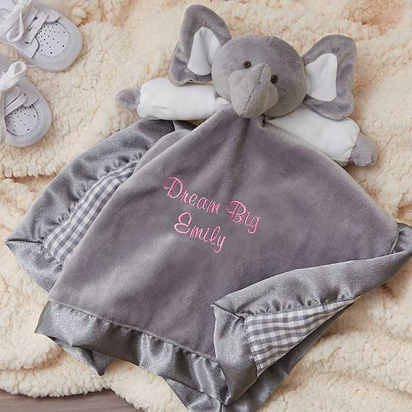 Personalized Elephant Baby Blankie - 15549
