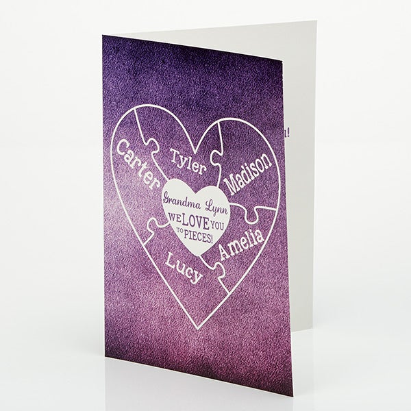 Personalized Greeting Card - We Love You To Pieces - 15582