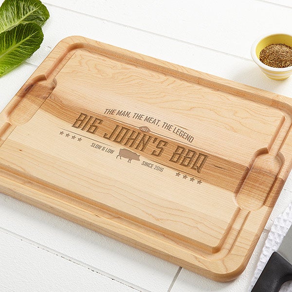 Personalized Maple Cutting Board - The Man, The Meat & The Legend