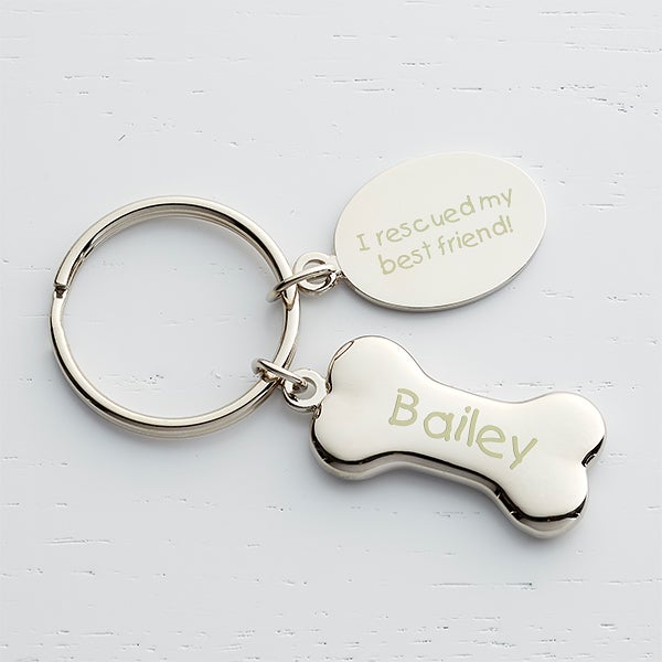 Dog Bone Personalized Keychain