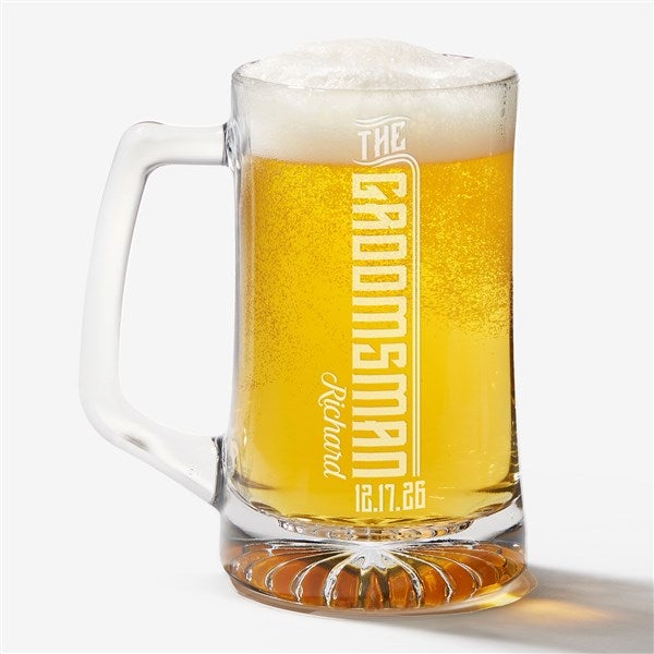 Engraved Groomsman Beer Mug - I Do Crew - 15761