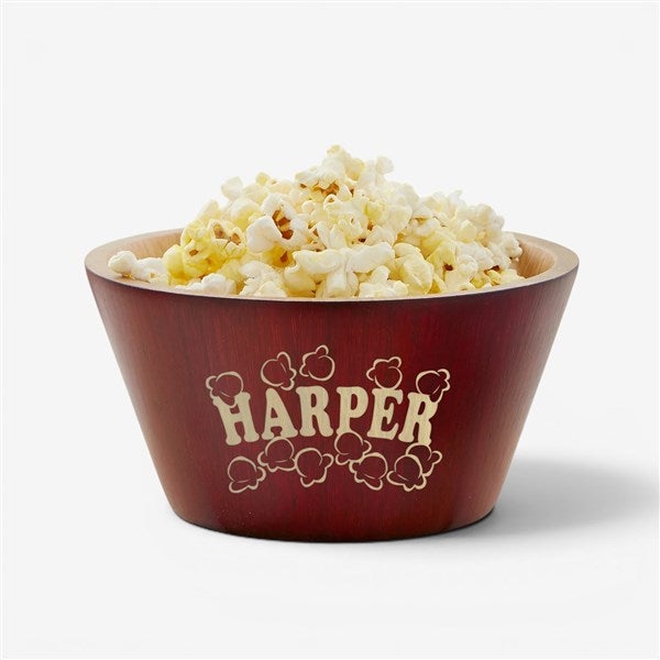 Personalized Bamboo Popcorn Bowls - Popcorn Night - 15898