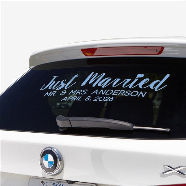 Just Married Personalized Window Decal - 16016