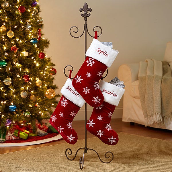 Fleur De Lis Christmas Stocking Hanger Stand - 16359
